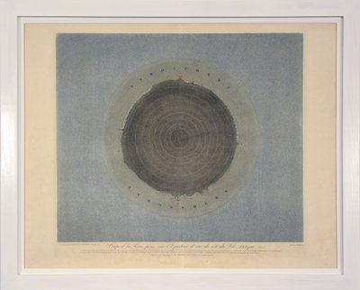 View of the Earth from the Equator and the Arctic Pole (no. 7), from Tableaux du Systeme Planetaire, pub. Paris, 1839 by Sigismond Visconti